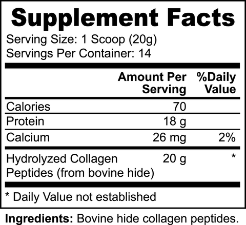 Grass-Fed Hydrolyzed Collagen Peptides Powder (Unflavored)